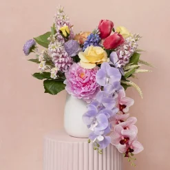 Real Touch Phalaenopsis Orchid Stem x7 Head Wine (85cmH)