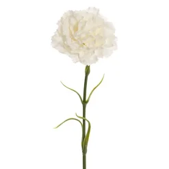 Real Touch Ruffle Carnation Stem White (9cmDx52cmH)