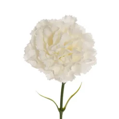 Real Touch Ruffle Carnation Stem White (9cmDx52cmH)