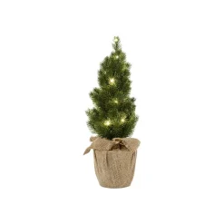 Real Touch Traditional Pine LED Table Top Tree Green (46cmH)