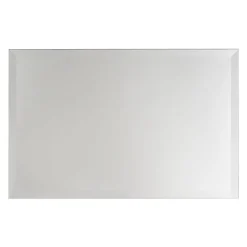 Rectangle Mirror Glass Plate Pack 2 Silver (30.5x20.5cmH)