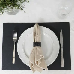 Rectangle Table Placemat Set 2 Black (43x30cmH)