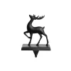 Reindeer Metal Stocking Holder Hook Matte Black (18.5cmH)