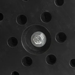 Retractable Barrier Post Bollard Set 2 Black (32cmDx92cmH)