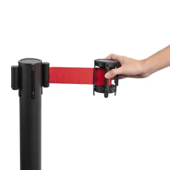 Retractable Bollard Barrier Belt Pack 2 Red (2mL)