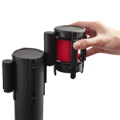Retractable Bollard Barrier Belt Pack 2 Red (2mL)