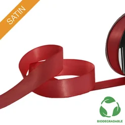 Ribbon Bio-Poly Blend Deluxe Satin Rouge Red (25mmx25m)