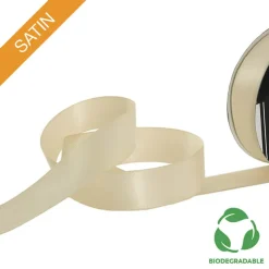 Ribbon Bio-Poly Blend Deluxe Satin Ivory (25mmx25m)