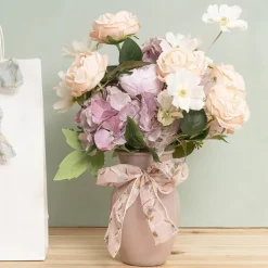 Ribbon Chiffon Fabulous Florals Sewn Edge Pink (50mmx10m)