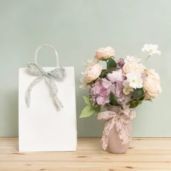 Ribbon Chiffon Fabulous Florals Sewn Edge Blue (50mmx10m)