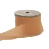 Ribbon Chiffon Fray Edge Wood Spool Peach Apricot (48mmx20m)