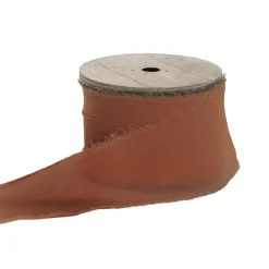 Ribbon Chiffon Frayed Edge Wood Spool Burnished (48mmx20m)