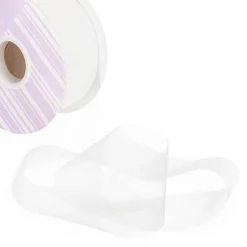 Ribbon Deluxe Organza Cut Edge White (50mmx50m)