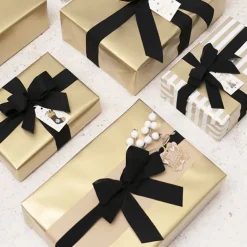 Ribbon Deluxe Velvet Cut Edge Black (25mmx20m)