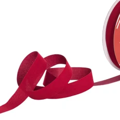 Ribbon Deluxe Velvet Cut Edge Red (15mmx20m)