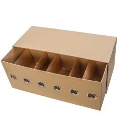 Ribbon Dispenser Box Natural (36x15x15cmH)