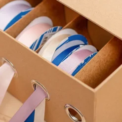 Ribbon Dispenser Box Natural (36x15x15cmH)