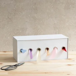Ribbon Dispenser Box White (36x15x15cmH)