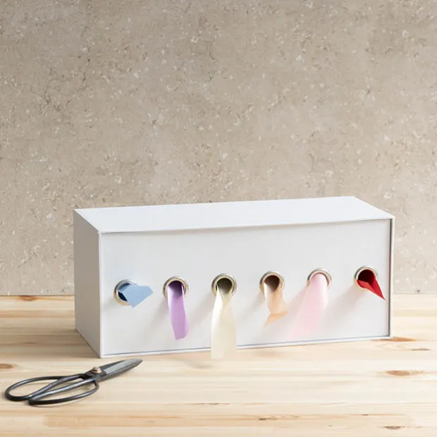 Ribbon Dispenser Box White (36x15x15cmH)