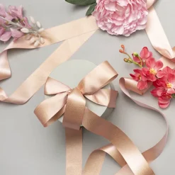 Ribbon Double Face Satin Shimmer Soft Pink (38mmx20m)