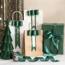 Ribbon Double Face Satin Shimmer Forest Green (50mmx20m)