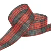Ribbon Fabric Tartan Plaid Cut Edge Green Red (38mmx20m)