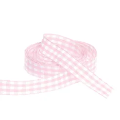Ribbon Gingham Baby Pink (15mmx20m)