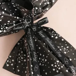 Ribbon Grosgrain Happy Valentine's Day Black (25mmx25m)