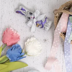 Ribbon Grosgrain Saddle Stitch White (25mmx20m)