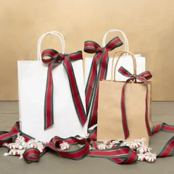 Ribbon Grosgrain Traditional Red Green Gold (25mmx20m)