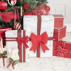 Ribbon Grosgrain Traditional Red Green Gold (15mmx20m)