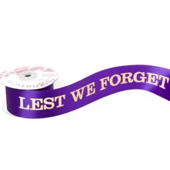 Ribbon Lest We Forget Sash Violet (50mmx1m)