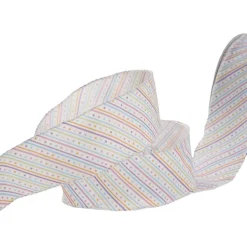 Ribbon Linen Pastel Delight on White Wire Edge (50mmx20m)