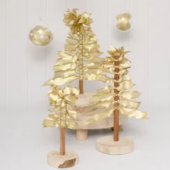 Ribbon Metallic Shimmer Wire Edge Gold (25mmx20m)