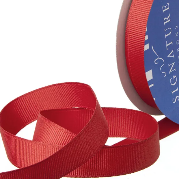 Ribbon Plain Grosgrain Rouge Red (15mmx20m)