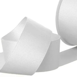 Ribbon Plain Grosgrain White (38mmx20m)