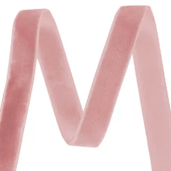 Ribbon Premium Plush Velvet Woven Edge Baby Pink (15mmx20m)