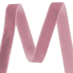 Ribbon Premium Plush Velvet Woven Edge Dusty Pink (15mmx20m)