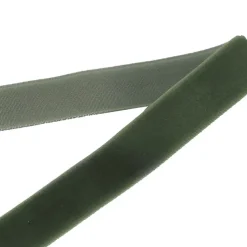Ribbon Premium Plush Velvet Woven Edge Moss (25mmx20m)
