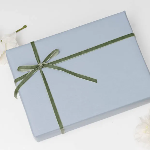 Ribbon Premium Plush Velvet Woven Edge Moss Green (10mmx20m)