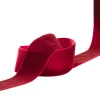 Ribbon Premium Plush Velvet Woven Edge Red (50mmx20m)
