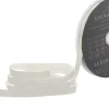 Ribbon Premium Plush Velvet Woven Edge White (15mmx20m)