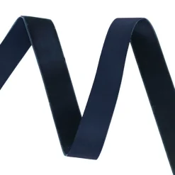 Ribbon Premium Plush Velvet Woven Edge Navy Blue (25mmx20m)