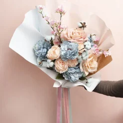 Ribbon Premium Plush Velvet Woven Edge Baby Pink (25mmx20m)