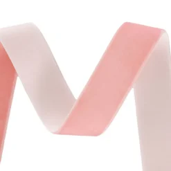 Ribbon Premium Plush Velvet Woven Edge Baby Pink (25mmx20m)
