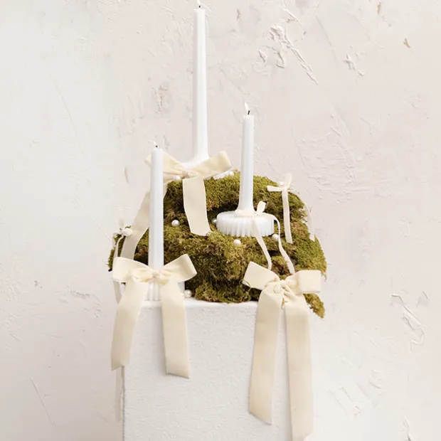 Ribbon Premium Plush Velvet Woven Edge Ivory (10mmx20m)