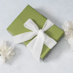 Ribbon Premium Plush Velvet Woven Edge White (38mmx20m)