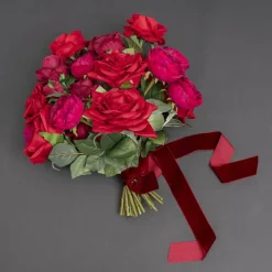 Ribbon Premium Plush Velvet Woven Edge Dark Red (50mmx20m)