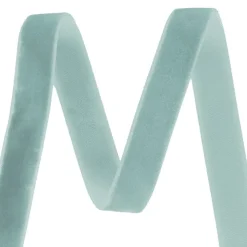 Ribbon Premium Plush Velvet Woven Edge Misty Blue (15mmx20m)