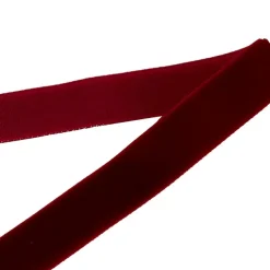 Ribbon Premium Plush Velvet Woven Edge Dark Red (25mmx20m)